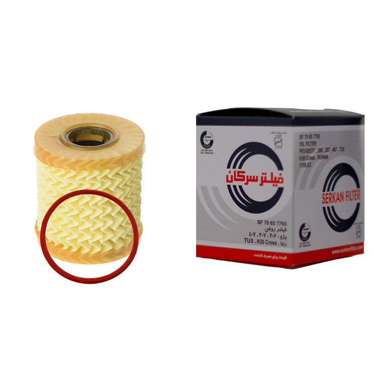 فیلتر روغن خودرو سرکان مدل SF7793 به همراه فیلتر هوا سرکان 1264 مناسب برای 206 tu3