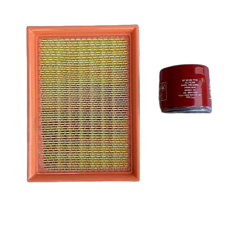 فیلتر روغن سرکان کد 7735 مناسب برای پراید به همراه فیلتر هوا کد 969