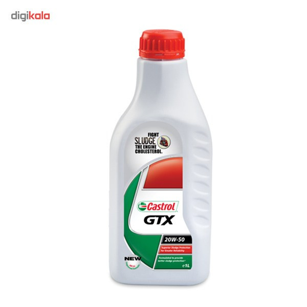 روغن موتور خودرو کاسترول مدل GTX 20W50 SL حجم 1 لیتر کد 20702